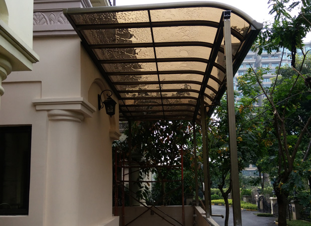 R型過(guò)道雨棚